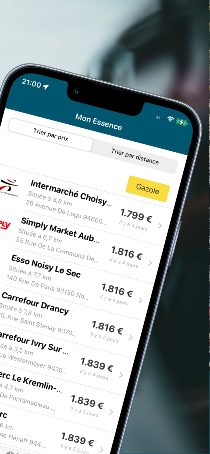 Mon Essence - Prix carburants