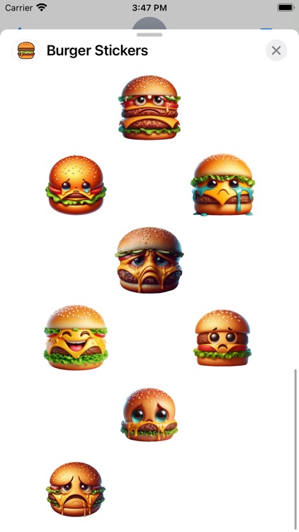 Burger Stickers