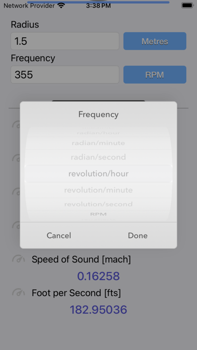 Circular Motion Calculator Screenshot