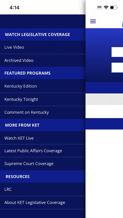 KET - Legislative Coverage Screenshot