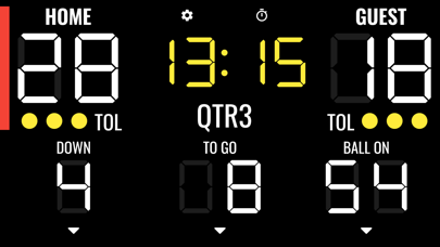 American Football Scoreboard Screenshot
