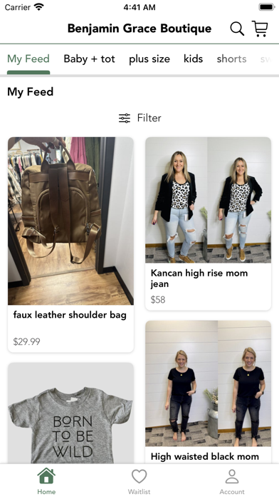 Benjamin Grace Boutique Screenshot
