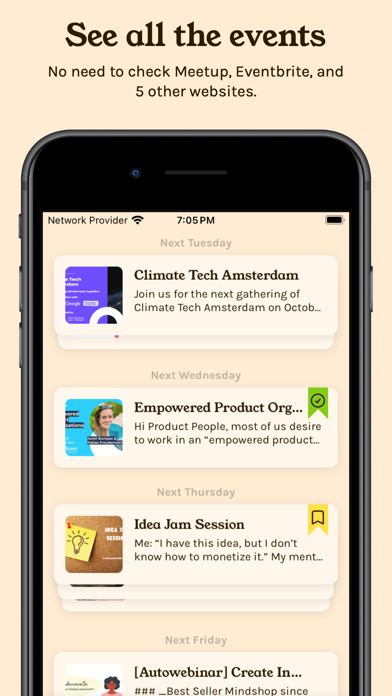 Screenshot 1 of Events in Amsterdam App