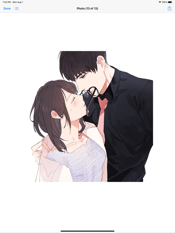 Loving Couple Romance Story iPad screenshot 4 - Stickers app