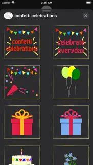 confetti celebrations stickers iphone screenshot 1