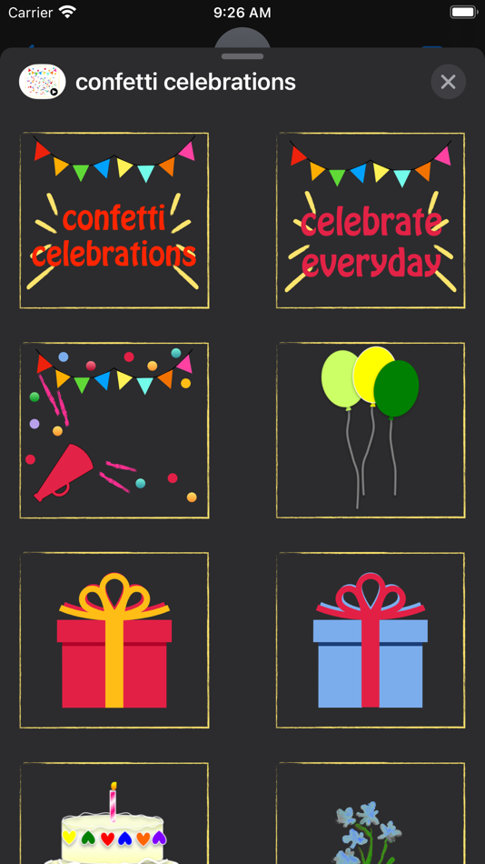 confetti celebrations stickers - 1.3 - (iOS)