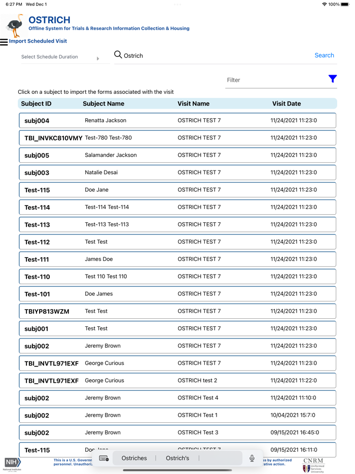 OSTRICH-OfflineDataCollection