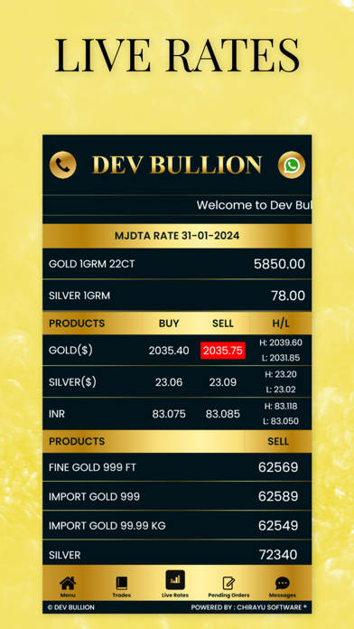 DEV BULLION Screenshot
