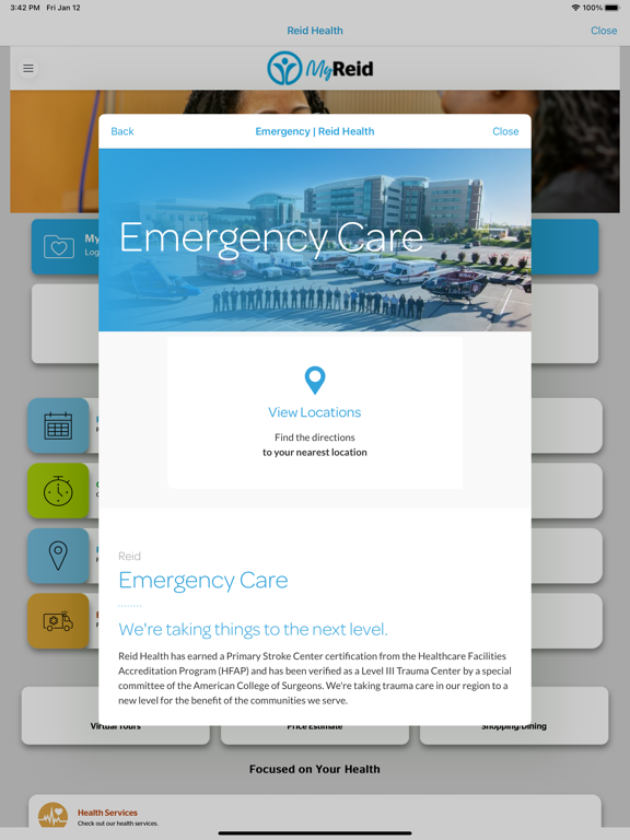 MyReid iPad screenshot 5 - Medical app