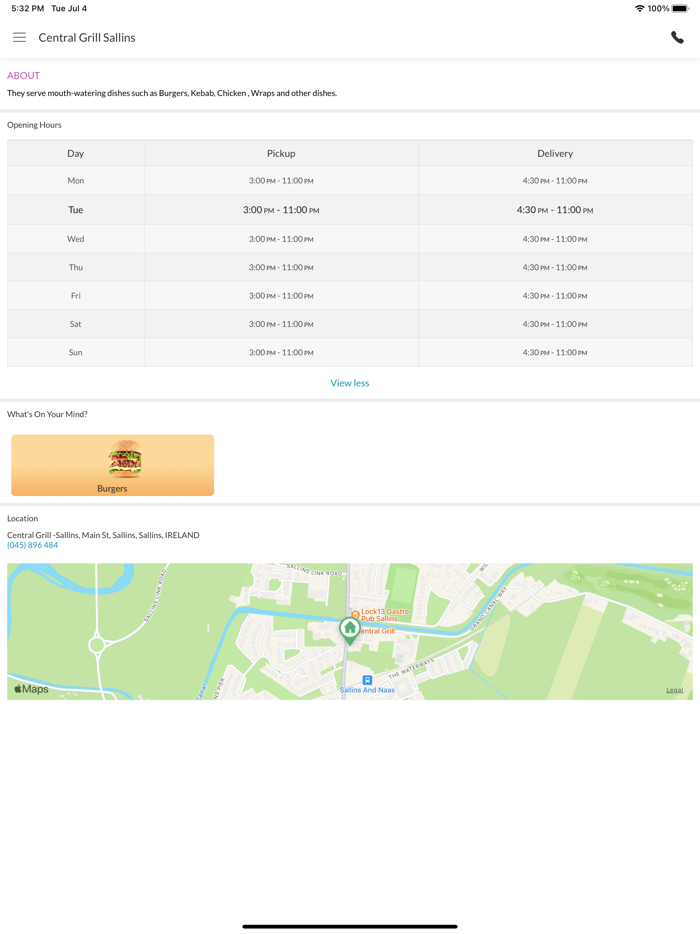 Central Grill Sallins