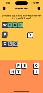 Three Words Daily Puzzle screenshot #1 for iPhone