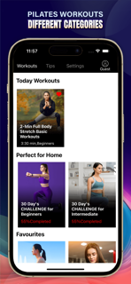 Pilates Fitness Yoga Workouts screenshot 2