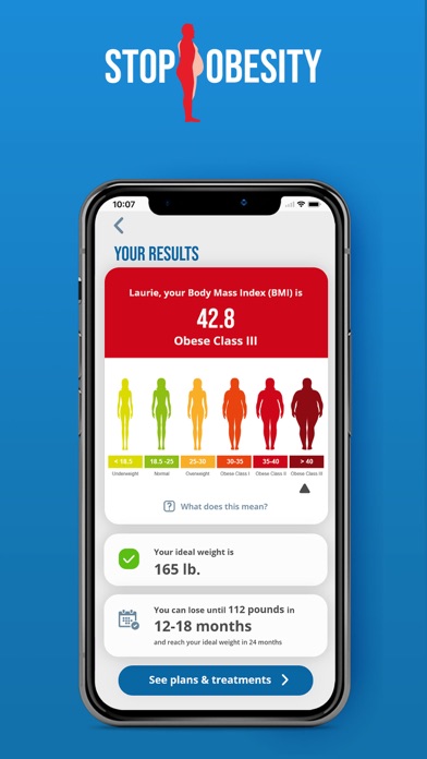 StopObesityApp Screenshot