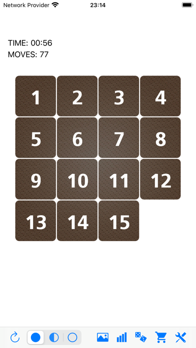 Fifteen sliding tiles puzzle Screenshot