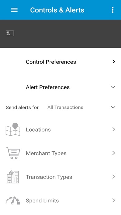 Blue FCU CardNav Screenshot