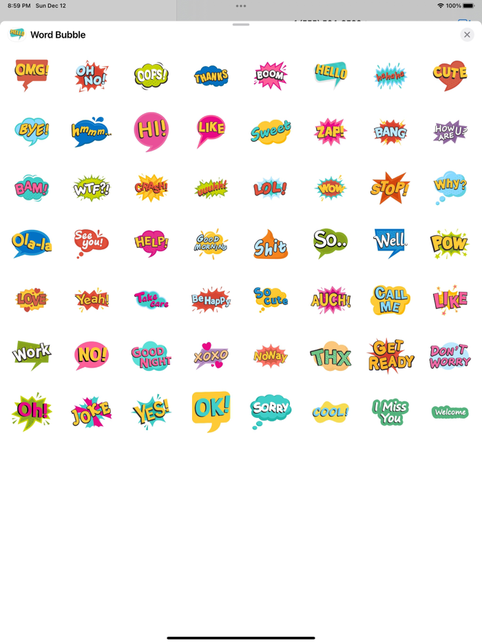 Buzzword Bubble Stickers