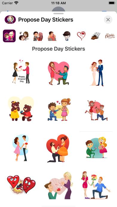 Screenshot #1 pour Propose Day Stickers