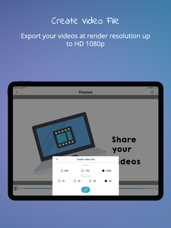 Flixcribir: Whiteboard Video iPad screenshot 7 - Photo & Video app