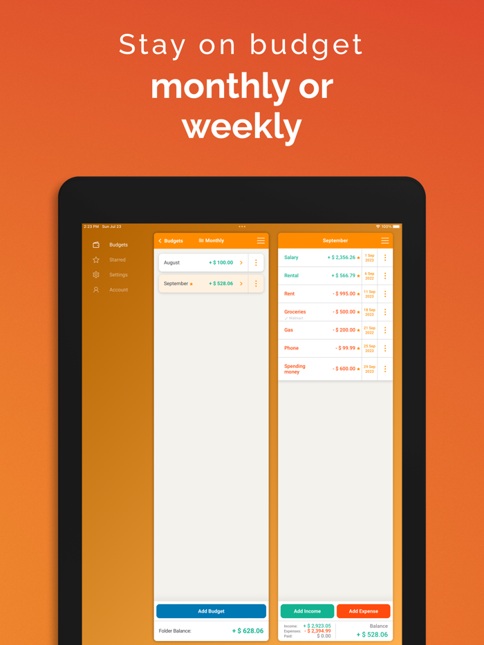 Fudget Monthly Budget Planner