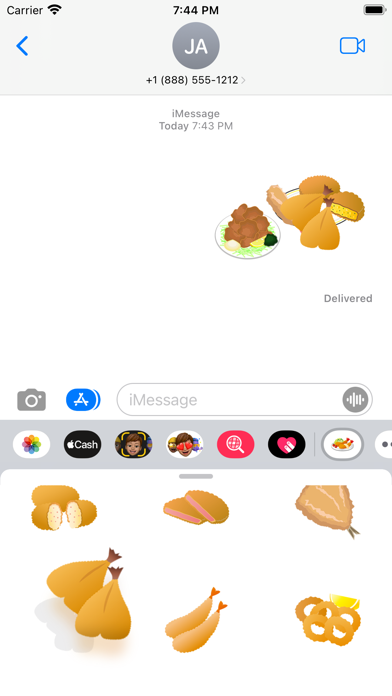 Fried food sticker Screenshot