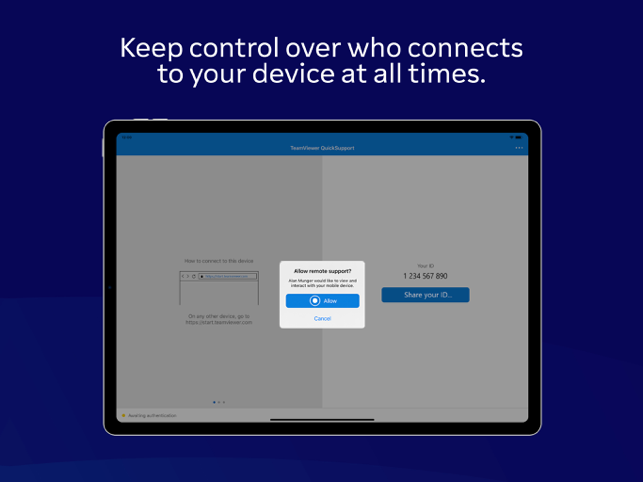 ‎TeamViewer QuickSupport Screenshot