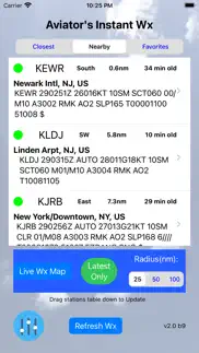 aviator's instant weather iphone screenshot 2