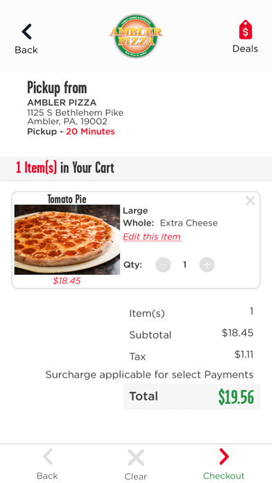 Ambler Pizza Screenshot