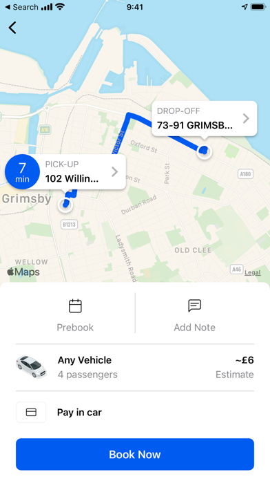 TaxiCabsGy. Screenshot