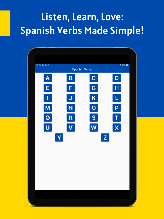 Spanish Verbs App iPad screenshot 4 - Education app