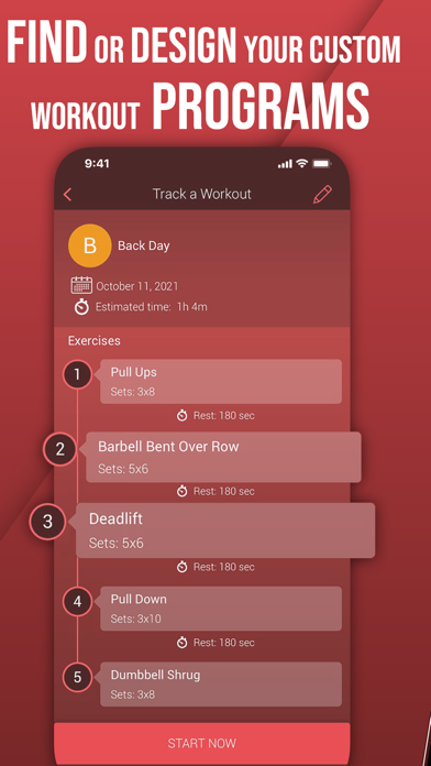 GrowBIG Workout Tracker Screenshot