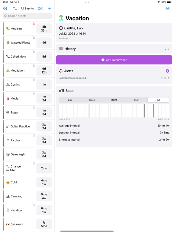 Screenshot #4 pour Hindsight - Time Tracker