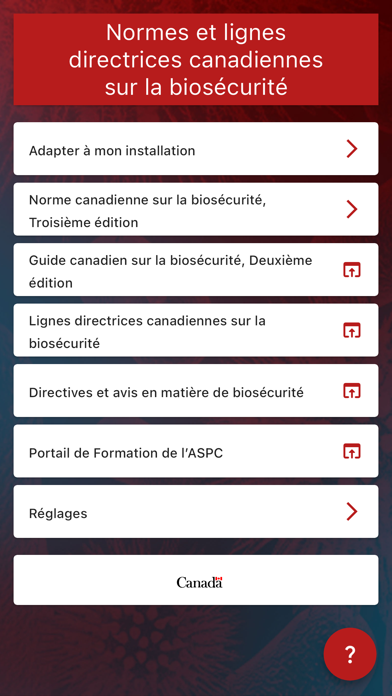 Screenshot #1 pour App canadienne de biosécurité