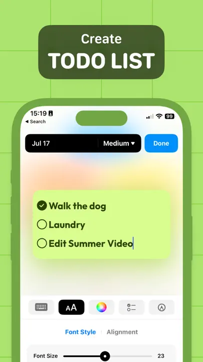 Sticky Notes Widget iPhone Ekran Görüntüsü 3