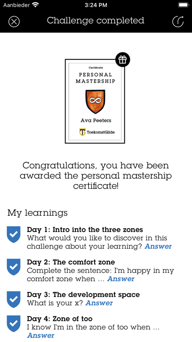 Challenge Active Learning Screenshot