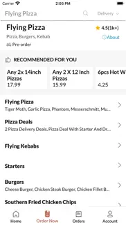 flying pizza bedford iphone screenshot 3