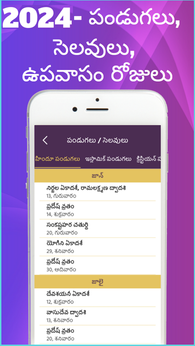 Telugu Calendar 2024 Screenshot