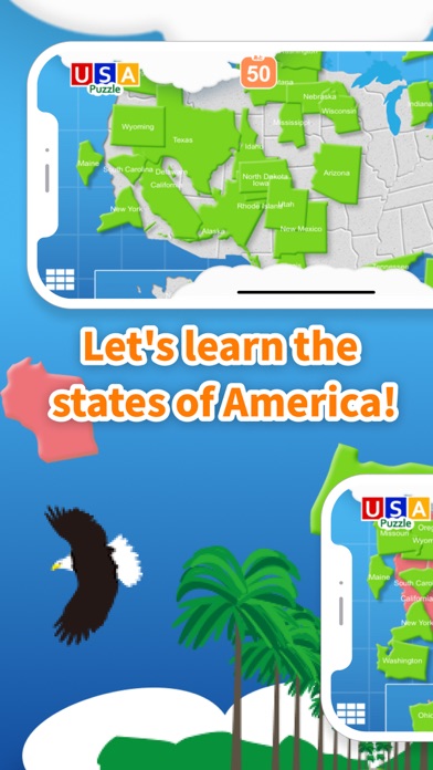 USA Map Puzzle HD Screenshot