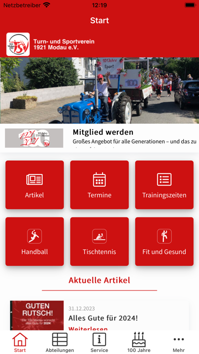 TSV Modau App Screenshot