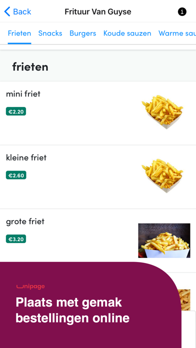 Frituur Vanguyse Screenshot