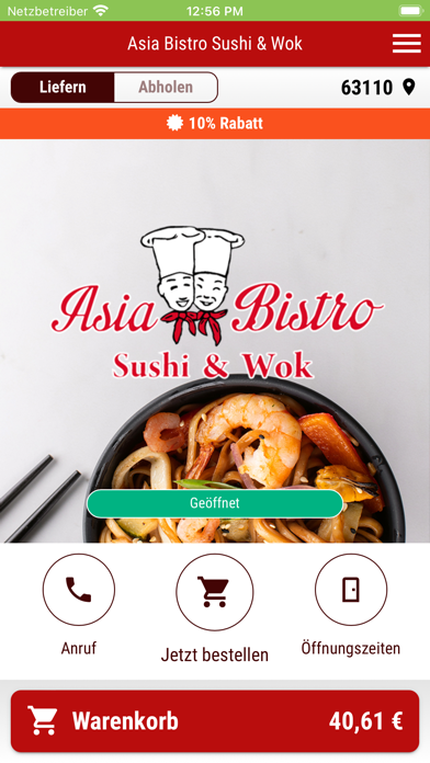 Asia Bistro Sushi und Wok Screenshot