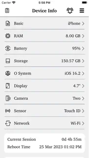 device info - ram, os & stats iphone screenshot 1
