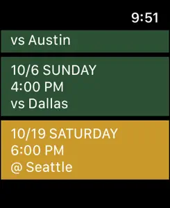 Portland Timbers Schedule screenshot #3 for Apple Watch