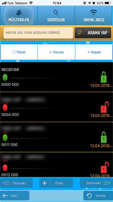 TAV Güvenlik Sinyal Takibi Screenshot