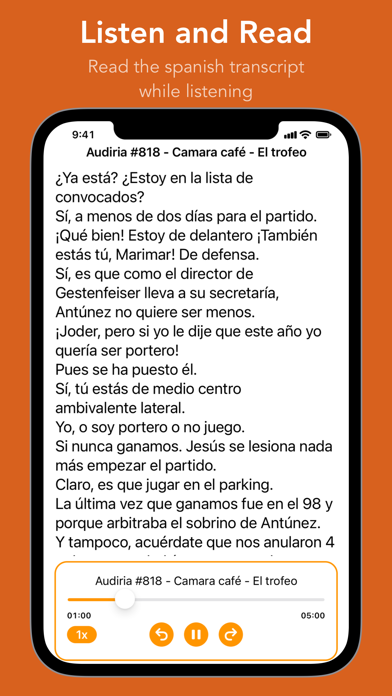 Spanish Podcasts from Audiria Screenshot