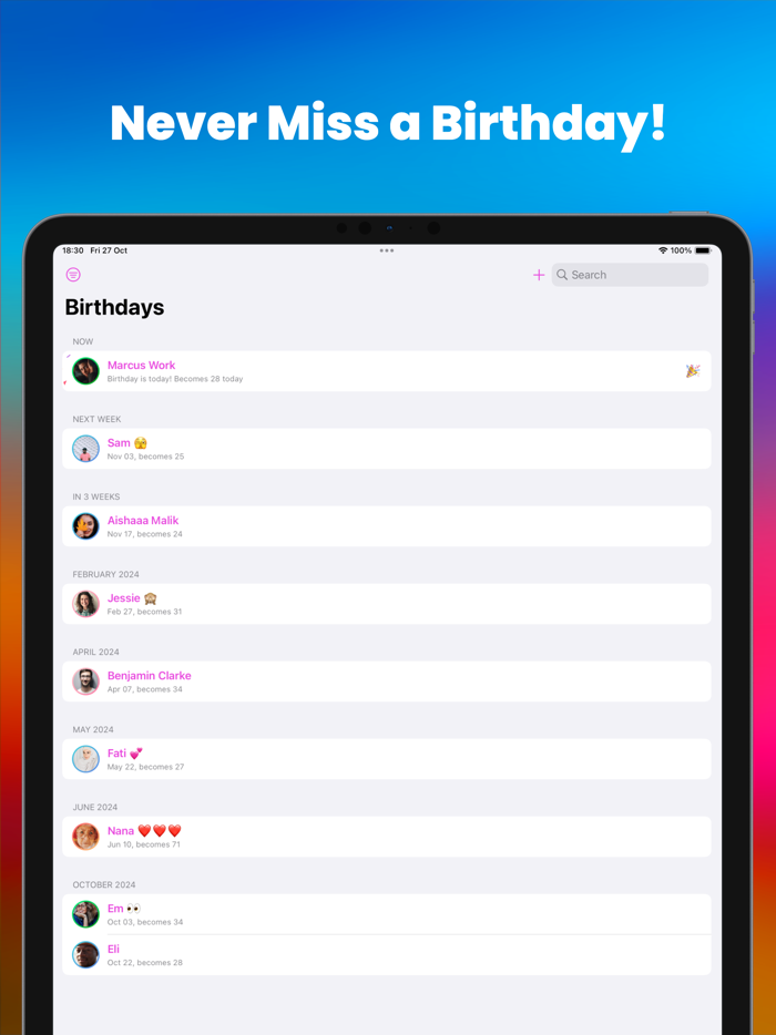 Natalis - Birthday Reminder