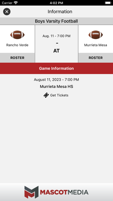 Rancho Verde Athletics Screenshot