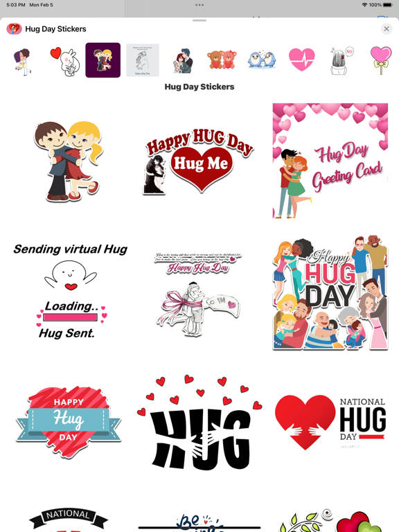 Screenshot #5 pour Animated Hug Day Stickers