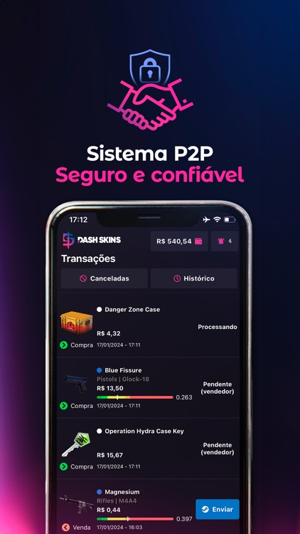 DashSkins Compra e Venda Skins