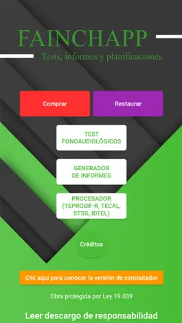 Game screenshot FAINCHAPP Informes Pruebas mod apk