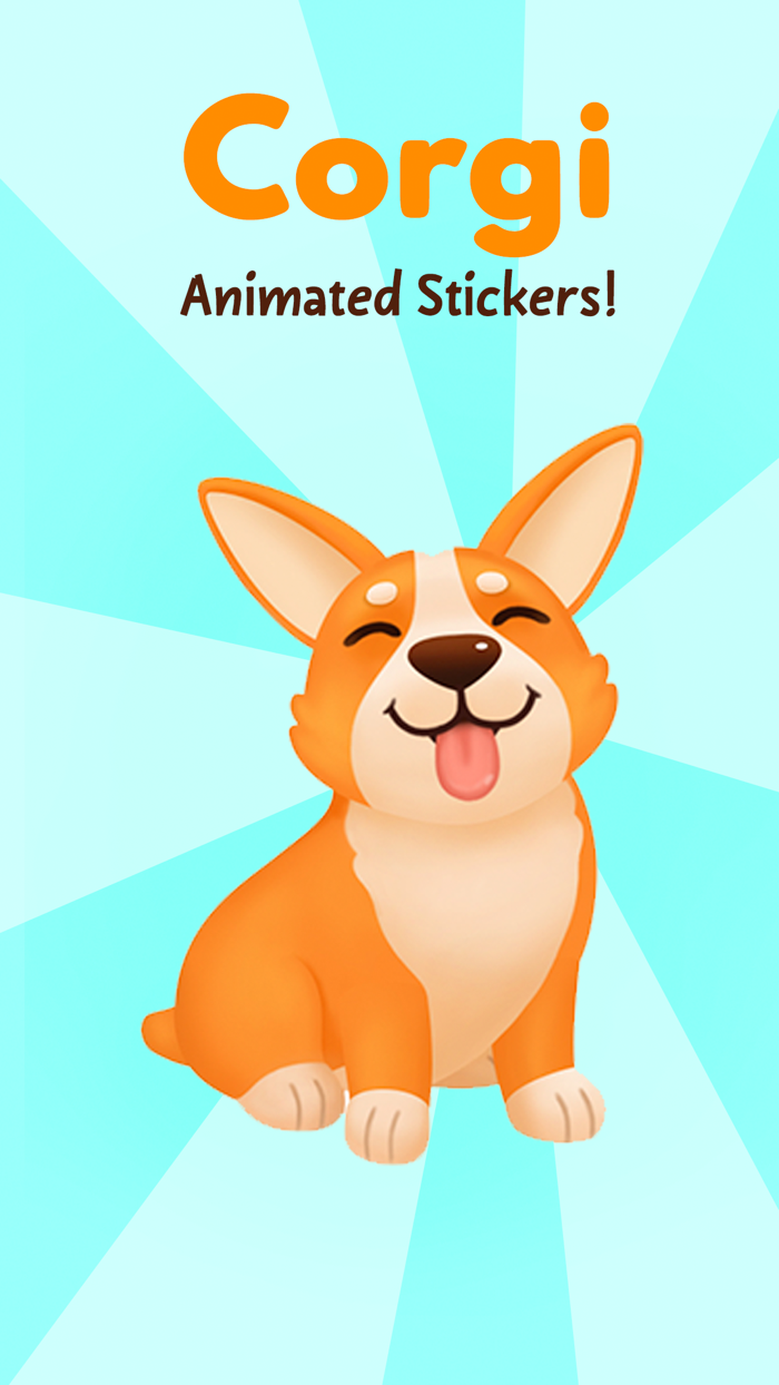 Happy Corgi Animated Stickers
